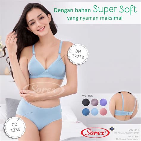 Jual Pilih Warna Yuk Bra Sorex 17238 Bh Polostanpa Kawat Cup B Super Soft Busa Sedang Only Bra