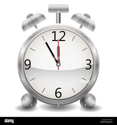 A Metallic Mechanical Realistic Alarm Clock A Clock Showing At Five