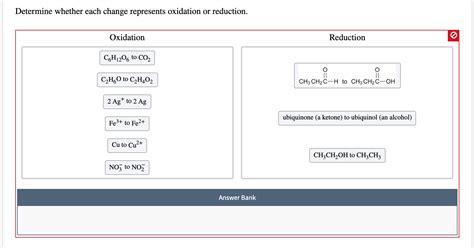 Solved Determine whether each change represents oxidation or | Chegg.com