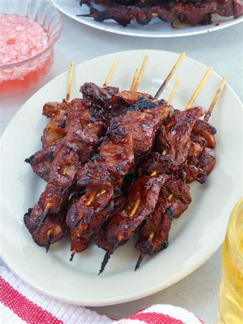 Filipino Pork Barbecue On A Stick Kawaling Pinoy