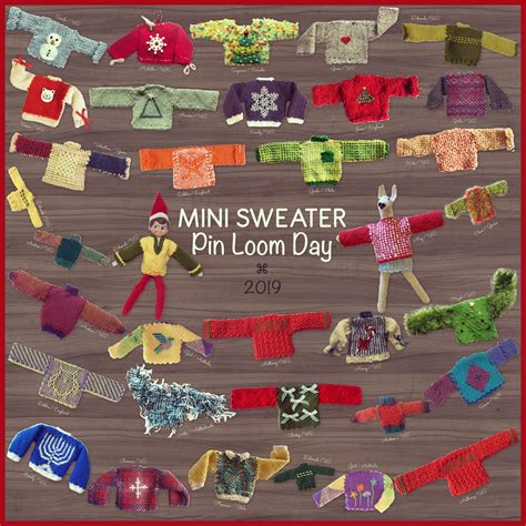 Pin Loom Weaving: Mini Sweater Pin Loom Day 2019