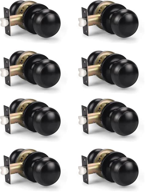 Knobwell Pack Black Door Knob Passage Door Knobs For Hallway And