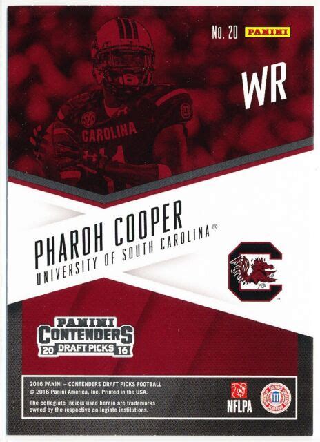 Panini Contenders Draft Picks Game Day Tickets Pharoh Cooper