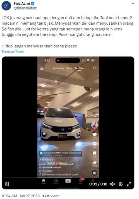 Hobi Mahal Pemandu Honda City Yang Menyusahkan Orang Lain CariDotMy