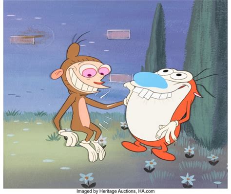 The Ren Stimpy Show Monkey See Monkey Dont Production Cel With Master