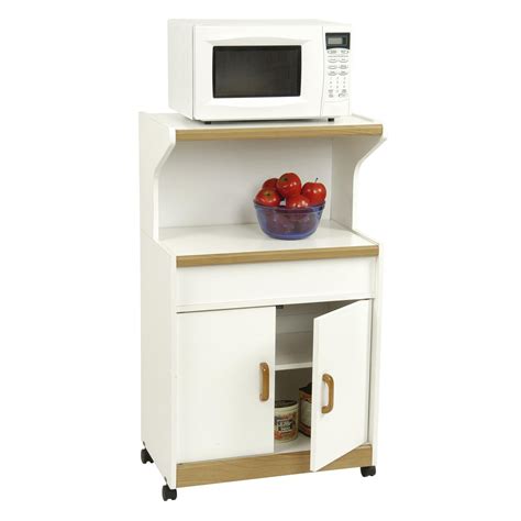 Ameriwood Microwave Cabinet With Shelves, White - Walmart.com - Walmart.com