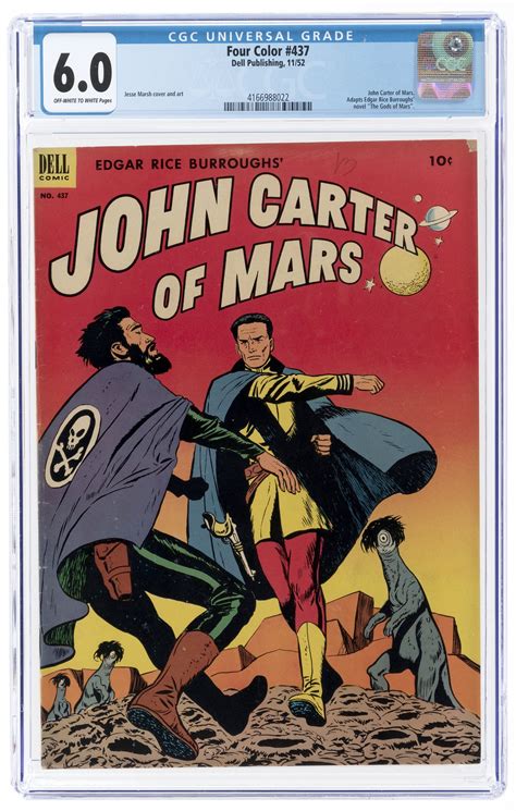 Hake S FOUR COLOR 437 NOVEMBER 1952 CGC 6 0 FINE JOHN CARTER OF MARS