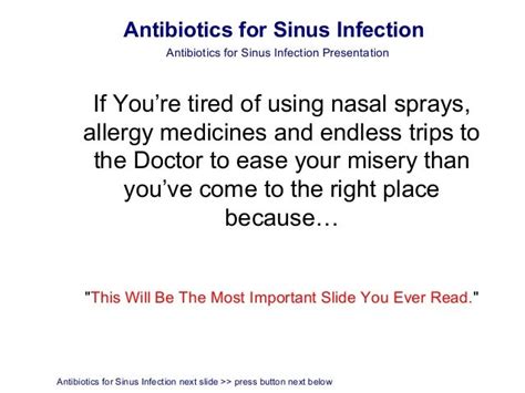 Antibiotics for sinus infection