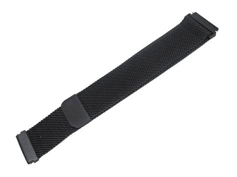 Meyhofer EASY CLICK Uhrenarmband Greensburg 22mm Schwarz Milanaise