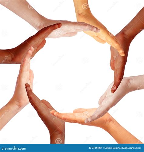 Hands Circle Stock Image Image Of Interracial Arms 27444271