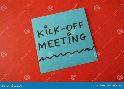 Kick Off Meeting Text Written On Paper Clipboard With Office Tools