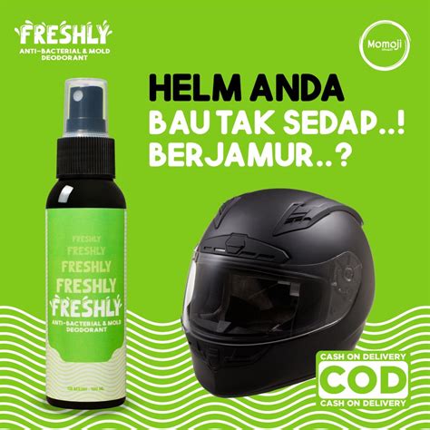 Jual Parfum Helm 100ml Freshly Anti Bau Apek Semprotan Pewangi Helm