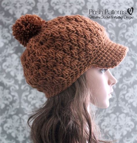 Slouchy Hat Crochet Pattern - Newsboy Hat Pattern