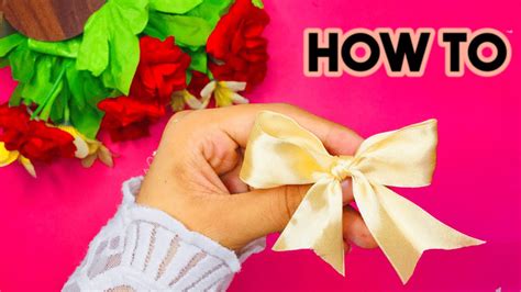 How To Make Simple Easy Bow Ribbon Bow Tutorial Diy Beauty And Easy