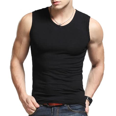 2018 Cotton Big Size Summer Men Clothing Tank Tops Black White Gray