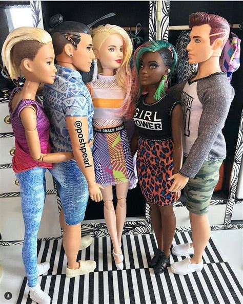 Custom Kens With Hard Part Hairstyles Barbie Life Barbie Dream