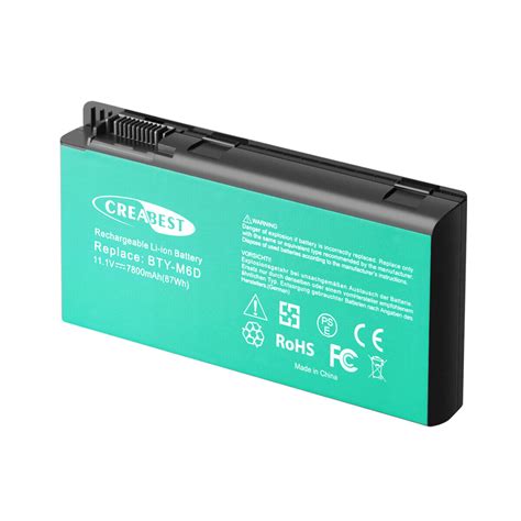 7800mAh BTY M6D Battery For MSI GT60 GT70 GX60 GT780R GT663 GT683 GT783