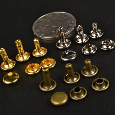 Solid Brass Double Cap Rivets 100pkt Station29