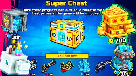 Pixel Gun 3D Opening Chests In Super Lottery YouTube