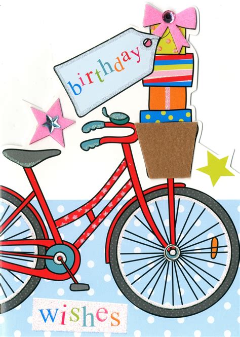 Happy Birthday Bicycle Images Printable Template Calendar