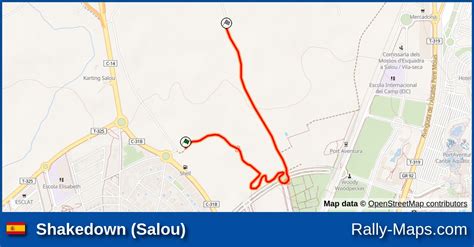 Shakedown Salou stage map Rally de España 2018 WRC Rally Maps