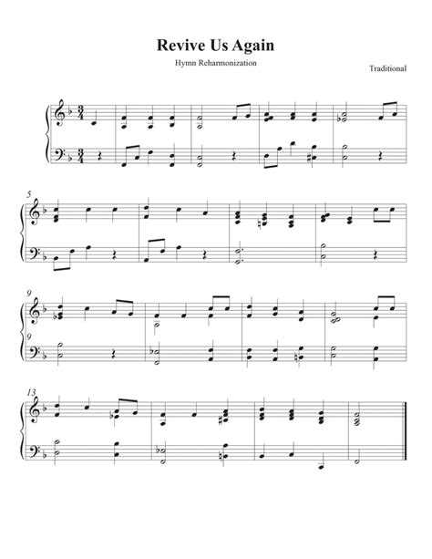 Revive Us Again - Piano Solo - Digital Sheet Music | Sheet Music Plus