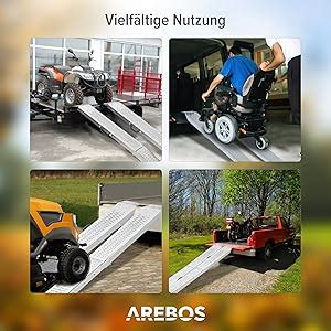 Arebos X Faltbare Auffahrrampen Stahl Rampe Bis Kg Belastbar