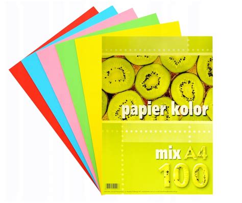 Papier xero A4 mix kolorów 100 arkuszy KRESKA Kr pp 1220302 Cena