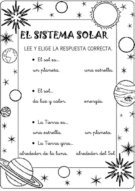 El Sistema Solar Ficha Interactiva Y Descargable