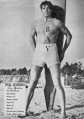 GUY MADISON RARE PHOTO Sexy SHIRTLESS Gay Interest BEEFCAKE Swim Trunks