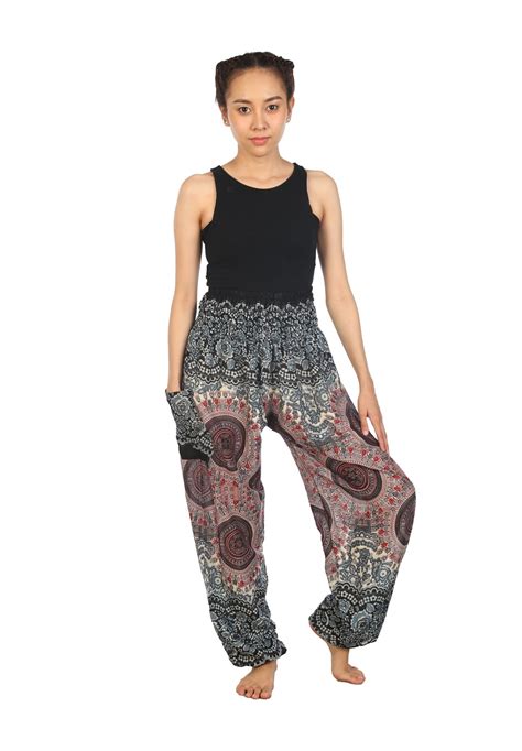 Thai Flowy Comfy Yoga Beach Gypsy Baggy Boho Hippie Womens Harem Pants