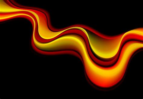 Premium Vector Glowing Abstract Waves On Black Background