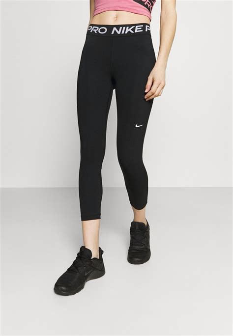 Nike Performance Crop Retuusid Blackwhitemust Zalandoee