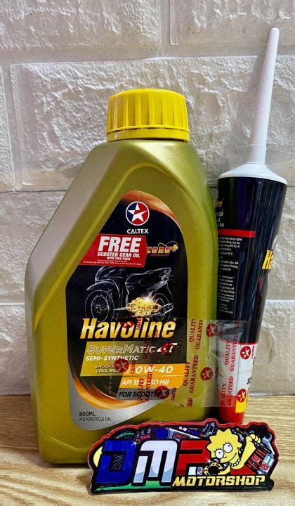 HAVOLINE SUPER MATIC 4T 10W40 800ML WITH FREE GEAR OIL 120ML Lazada PH