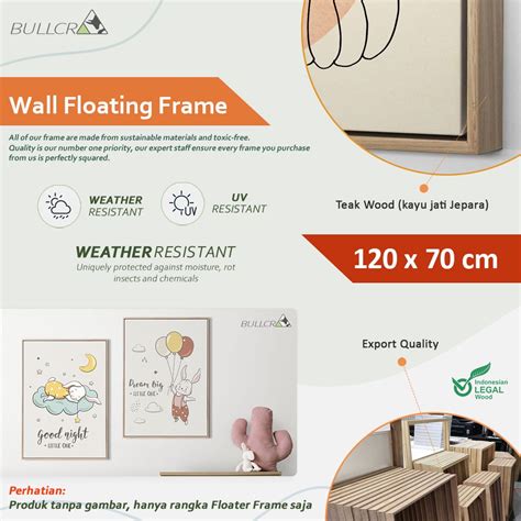 Jual Floating Frame Custom Poster Bingkai Spanram Canvas Lukis Kayu