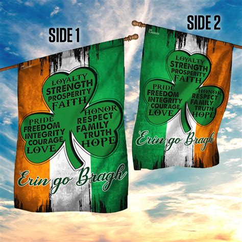 Irish Shamrock Erin Go Bragh Flag Homewix