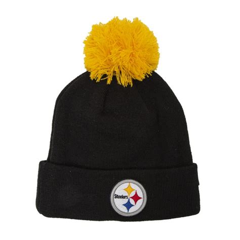 Pittsburgh Steelers New Era 4th Down Logo Pom Knit Hat