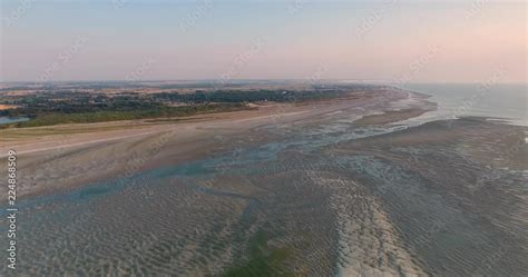 Survol de la Baie de Somme La Mollière d Aval entre Cayeux sur mer