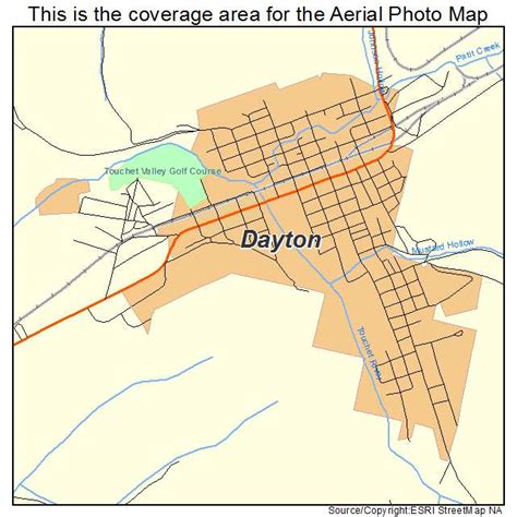 Aerial Photography Map of Dayton, WA Washington