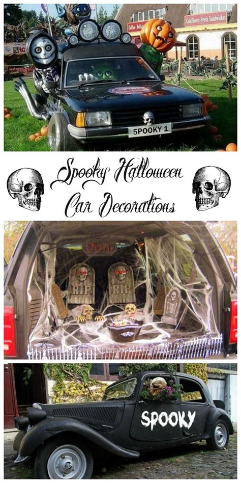 Halloween Car Decorations - Spooky Skeletons and Pumpkins