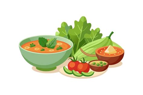 Premium Vector Vegetables And Fruits Food Concept Illustration