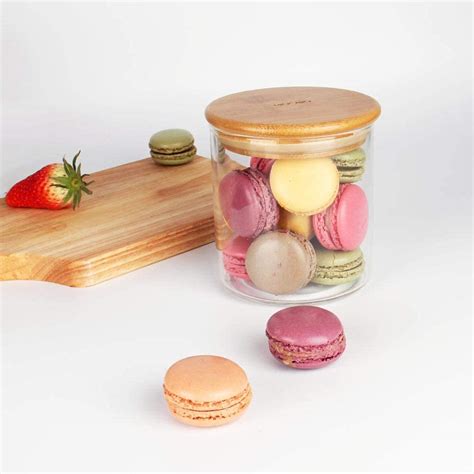 SIXAQUAE Glass Food Storage Containers Jar Seal Bamboo Lids 4 Packs