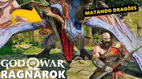 GOD OF WAR RAGNAROK ENFRENTANDO O DRAGÃO DEPOIS DO FIM 03 CONTÉM