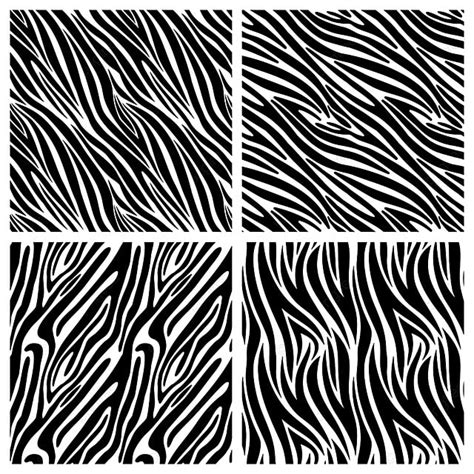 African Zebra Stripes Vector Seamless Patterns Background, Vector, Skin ...