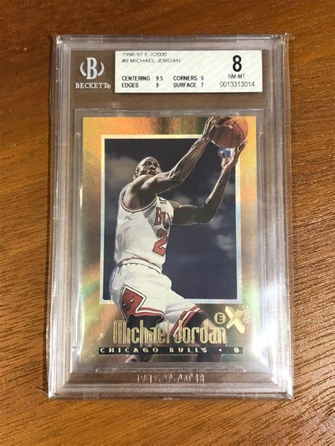 1996 97 E X2000 Michael Jordan BGS 8 Hobbies Toys Memorabilia