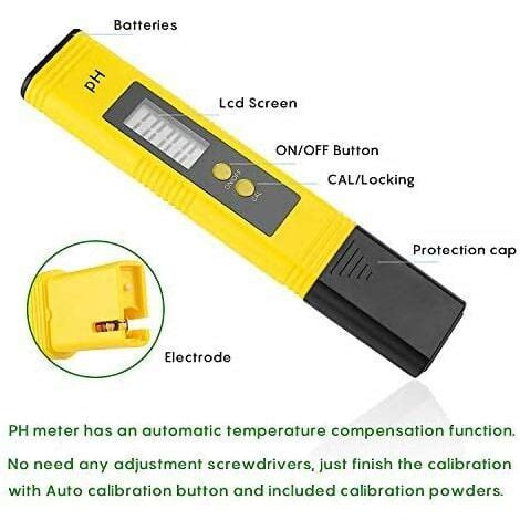 PH Mètre Numérique Testeur PH Numérique Portable Lecteur Résolution 0