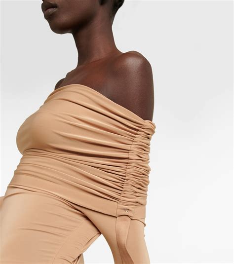 Dion Lee Off Shoulder Ruched Maxi Dress Dion Lee