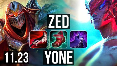 Zed Vs Yone Mid 1415 7 Solo Kills Legendary 400 Games 900k