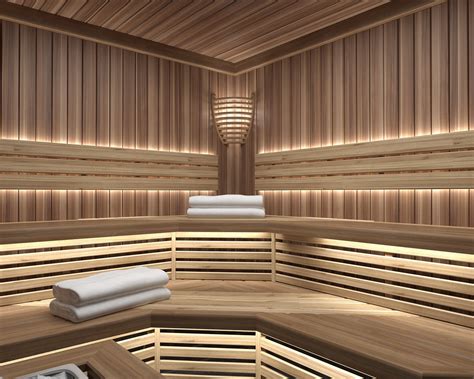 Modern sauna design on Behance