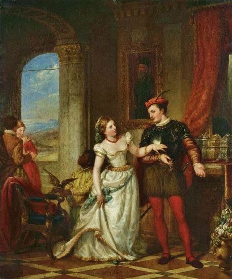 1865, Portia And Bassanio; from The "Merchant Of Venice" - Henry Peters Gray (1819 -1877). oil ...